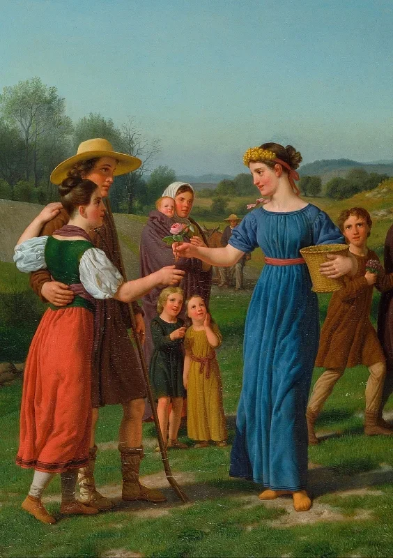 Christoffer W. Eckersberg | Die Jungfrau aus der Ferne - 1830 | Gerahmter Kunstdruck | Goldenes Zeitalter Dänemark | formida