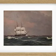 Christoffer Wilhelm Eckersberg – Die Korvette Najaden in rauer See 1833 | Giclée Kunstdruck gerahmt