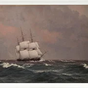 Christoffer Wilhelm Eckersberg – Die Korvette Najaden in rauer See 1833 | Giclée Kunstdruck gerahmt