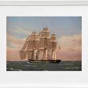 Christoffer Wilhelm Eckersberg – Die Korvette Najaden unter Segel 1833 | Giclée Kunstdruck gerahmt