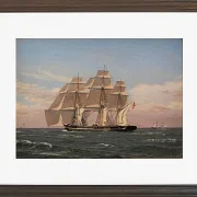Christoffer Wilhelm Eckersberg – Die Korvette Najaden unter Segel 1833 | Giclée Kunstdruck gerahmt