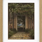 Christoffer Wilhelm Eckersberg – Eine Pergola in Italien 1814 | Giclée Kunstdruck gerahmt