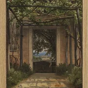 Christoffer Wilhelm Eckersberg – Eine Pergola in Italien 1814 | Giclée Kunstdruck gerahmt