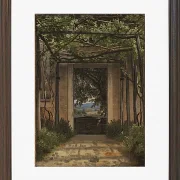 Christoffer Wilhelm Eckersberg – Eine Pergola in Italien 1814 | Giclée Kunstdruck gerahmt