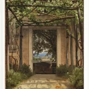 Christoffer Wilhelm Eckersberg – Eine Pergola in Italien 1814 | Giclée Kunstdruck gerahmt