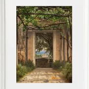 Christoffer Wilhelm Eckersberg – Eine Pergola in Italien 1814 | Giclée Kunstdruck gerahmt