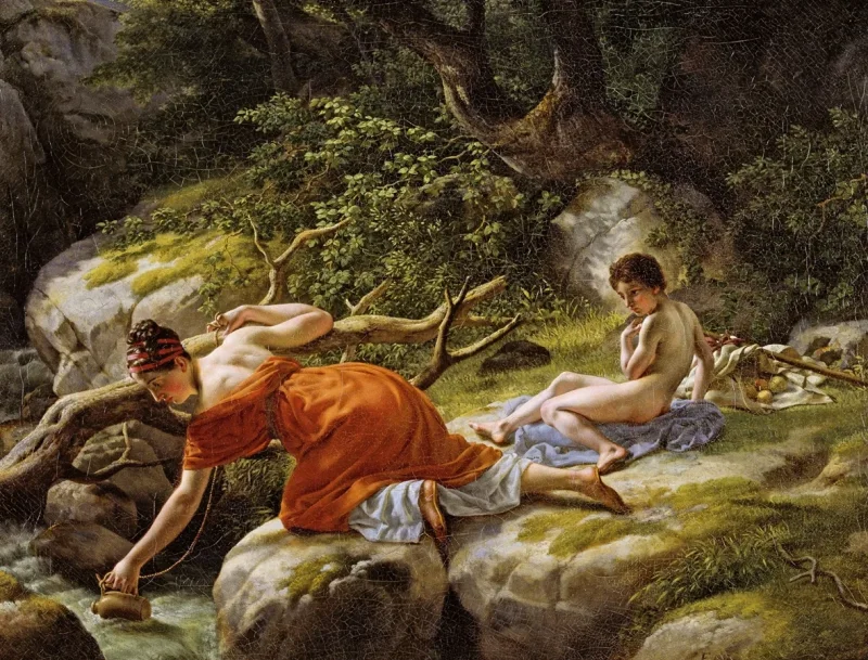 Christoffer Wilhelm Eckersberg – Hagar und Ismael in der Wüste 1812 | Giclée Kunstdruck gerahmt