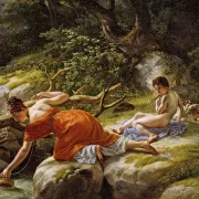 Christoffer Wilhelm Eckersberg – Hagar und Ismael in der Wüste 1812 | Giclée Kunstdruck gerahmt