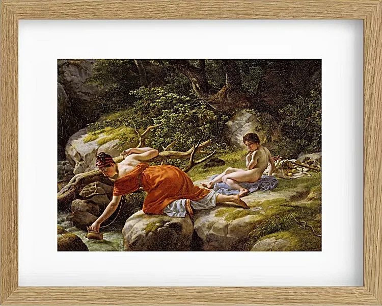 Christoffer Wilhelm Eckersberg – Hagar und Ismael in der Wüste 1812 | Giclée Kunstdruck gerahmt