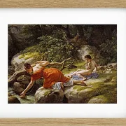 Christoffer Wilhelm Eckersberg – Hagar und Ismael in der Wüste 1812 | Giclée Kunstdruck gerahmt