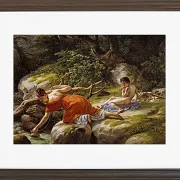 Christoffer Wilhelm Eckersberg – Hagar und Ismael in der Wüste 1812 | Giclée Kunstdruck gerahmt