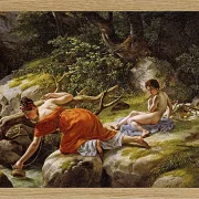 Christoffer Wilhelm Eckersberg – Hagar und Ismael in der Wüste 1812 | Giclée Kunstdruck gerahmt