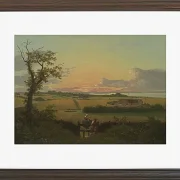 Christoffer Wilhelm Eckersberg – Landschaft mit Zaun, Insel Mon 1810 | Giclée Kunstdruck gerahmt