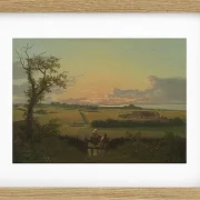 Christoffer Wilhelm Eckersberg – Landschaft mit Zaun, Insel Mon 1810 | Giclée Kunstdruck gerahmt