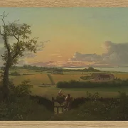 Christoffer Wilhelm Eckersberg – Landschaft mit Zaun, Insel Mon 1810 | Giclée Kunstdruck gerahmt