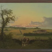 Christoffer Wilhelm Eckersberg – Landschaft mit Zaun, Insel Mon 1810 | Giclée Kunstdruck gerahmt