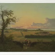 Christoffer Wilhelm Eckersberg – Landschaft mit Zaun, Insel Mon 1810 | Giclée Kunstdruck gerahmt