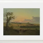 Christoffer Wilhelm Eckersberg – Landschaft mit Zaun, Insel Mon 1810 | Giclée Kunstdruck gerahmt