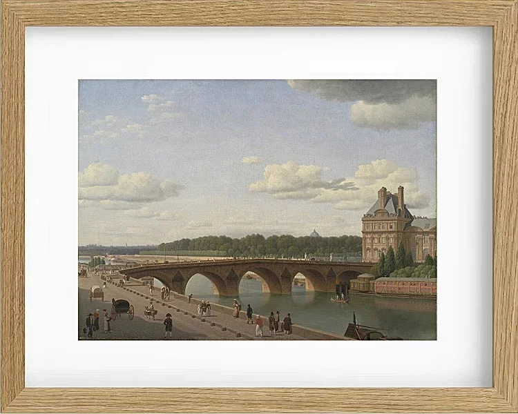 Christoffer Wilhelm Eckersberg – Pont Royal, vom Kai Voltaire aus gesehen 1812 | Giclée Kunstdruck gerahmt