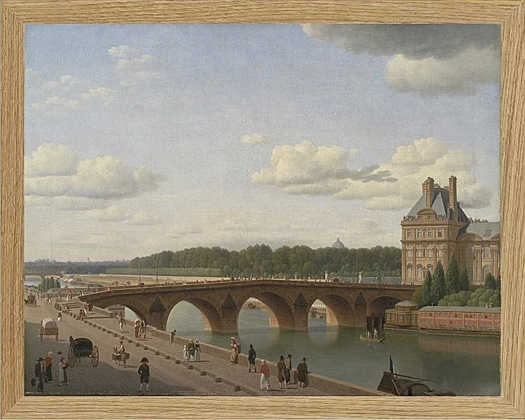 Christoffer Wilhelm Eckersberg – Pont Royal, vom Kai Voltaire aus gesehen 1812 | Giclée Kunstdruck gerahmt