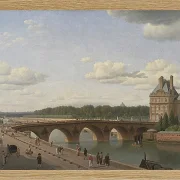 Christoffer Wilhelm Eckersberg – Pont Royal, vom Kai Voltaire aus gesehen 1812 | Giclée Kunstdruck gerahmt