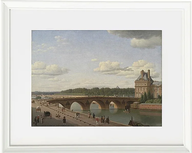 Christoffer Wilhelm Eckersberg – Pont Royal, vom Kai Voltaire aus gesehen 1812 | Giclée Kunstdruck gerahmt