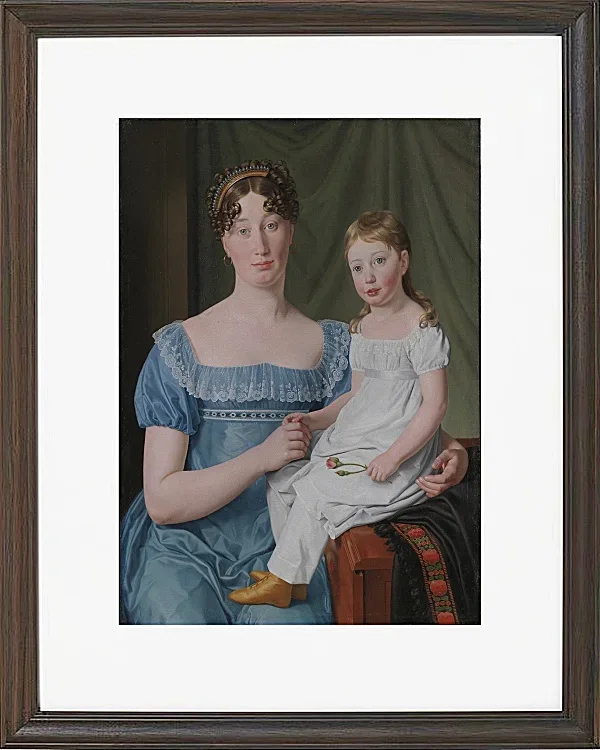 Christoffer Wilhelm Eckersberg – Porträt einer Adligen 1817 | Giclée Kunstdruck gerahmt