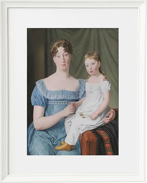 Christoffer Wilhelm Eckersberg – Porträt einer Adligen 1817 | Giclée Kunstdruck gerahmt