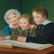 Christoffer Wilhelm Eckersberg – Porträt von C.F. Holmes Kinder 1832 | Giclée Kunstdruck gerahmt