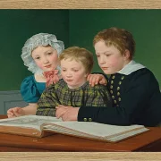 Christoffer Wilhelm Eckersberg – Porträt von C.F. Holmes Kinder 1832 | Giclée Kunstdruck gerahmt