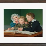 Christoffer Wilhelm Eckersberg – Porträt von C.F. Holmes Kinder 1832 | Giclée Kunstdruck gerahmt