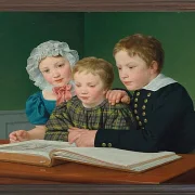 Christoffer Wilhelm Eckersberg – Porträt von C.F. Holmes Kinder 1832 | Giclée Kunstdruck gerahmt