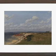 Christoffer Wilhelm Eckersberg – Regenbogen auf See und eine Kreuzungsjagd mit anderen Schiffen 1836 | Giclée Kunstdruck gerahmt