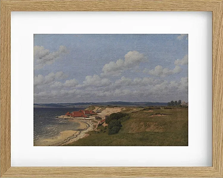 Christoffer Wilhelm Eckersberg – Regenbogen auf See und eine Kreuzungsjagd mit anderen Schiffen 1836 | Giclée Kunstdruck gerahmt