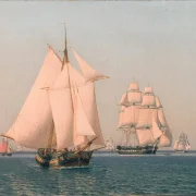 Christoffer Wilhelm Eckersberg – Schiffe unter Segeln 1836 | Giclée Kunstdruck gerahmt