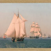 Christoffer Wilhelm Eckersberg – Schiffe unter Segeln 1836 | Giclée Kunstdruck gerahmt