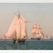 Christoffer Wilhelm Eckersberg – Schiffe unter Segeln 1836 | Giclée Kunstdruck gerahmt