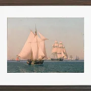Christoffer Wilhelm Eckersberg – Schiffe unter Segeln 1836 | Giclée Kunstdruck gerahmt
