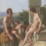 Christoffer Wilhelm Eckersberg – Zwei Hirten 1813 | Giclée Kunstdruck gerahmt
