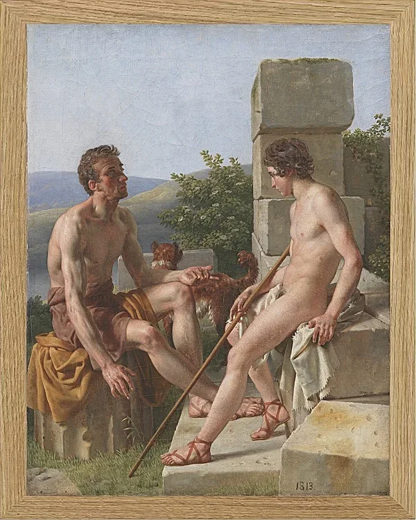Christoffer Wilhelm Eckersberg – Zwei Hirten 1813 | Giclée Kunstdruck gerahmt