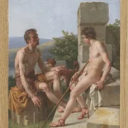 Christoffer Wilhelm Eckersberg – Zwei Hirten 1813 | Giclée Kunstdruck gerahmt
