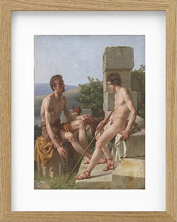 Christoffer Wilhelm Eckersberg – Zwei Hirten 1813 | Giclée Kunstdruck gerahmt