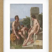 Christoffer Wilhelm Eckersberg – Zwei Hirten 1813 | Giclée Kunstdruck gerahmt