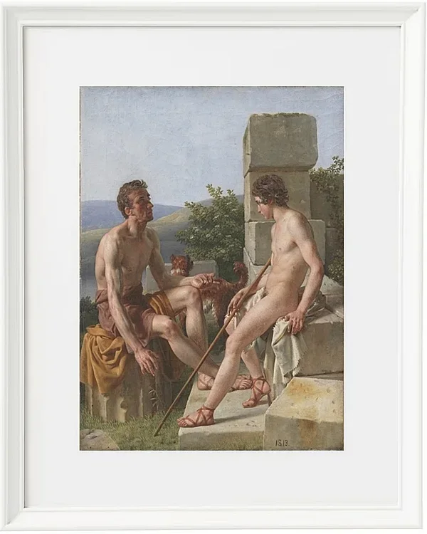 Christoffer Wilhelm Eckersberg – Zwei Hirten 1813 | Giclée Kunstdruck gerahmt