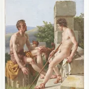 Christoffer Wilhelm Eckersberg – Zwei Hirten 1813 | Giclée Kunstdruck gerahmt