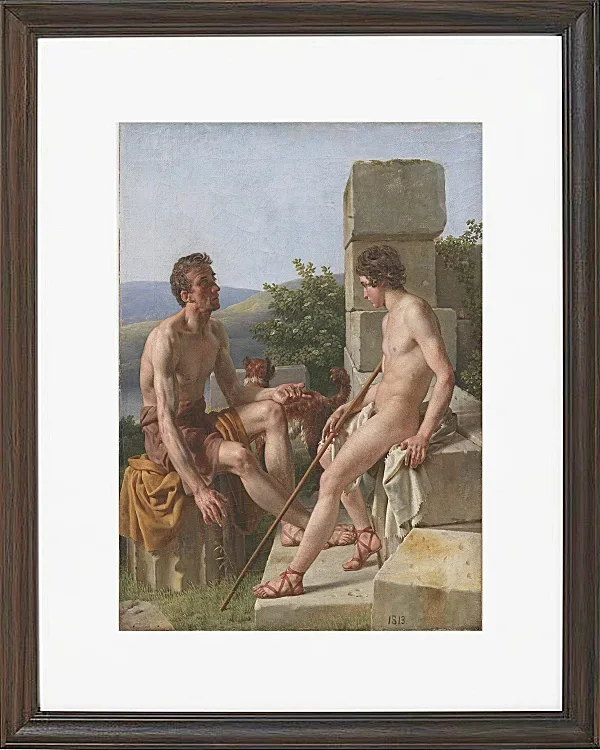 Christoffer Wilhelm Eckersberg – Zwei Hirten 1813 | Giclée Kunstdruck gerahmt