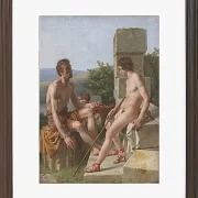 Christoffer Wilhelm Eckersberg – Zwei Hirten 1813 | Giclée Kunstdruck gerahmt