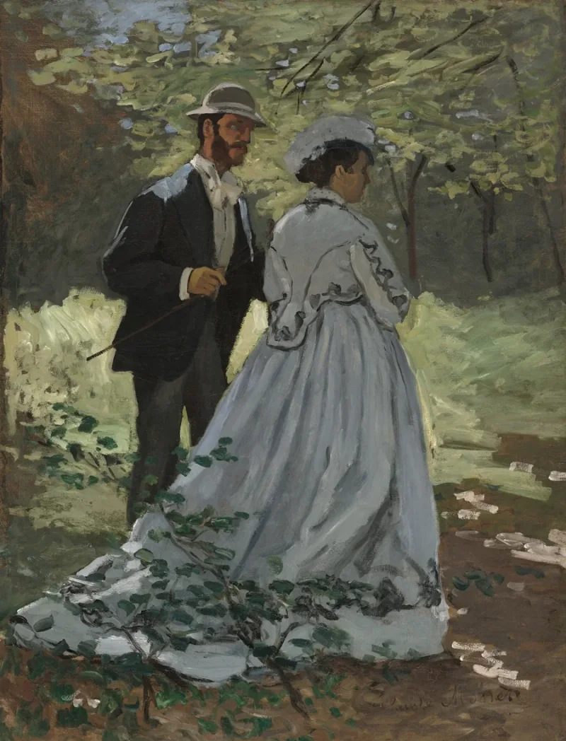 Claude Monet - Bazille und Camillet 1865 | Giclée Kunstdruck gerahmt