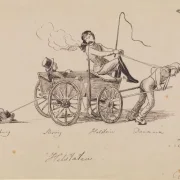 Constantin Hansen | De Forenede Stater. Politisk satirisk tidsskrift - 1849 | Indrammet kunsttryk | Danmarks Guldalder | formida