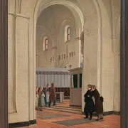 Constantin Hansen – Das Innere der St.Bendt-Kirche in Ringsted 1829 | Giclée Kunstdruck gerahmt